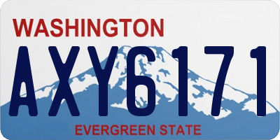 WA license plate AXY6171