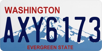 WA license plate AXY6173