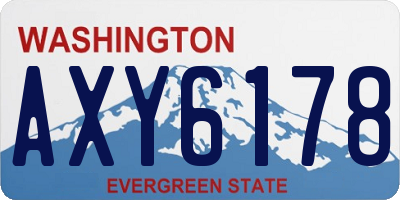 WA license plate AXY6178
