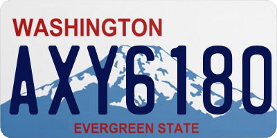 WA license plate AXY6180