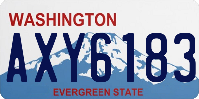 WA license plate AXY6183