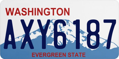 WA license plate AXY6187