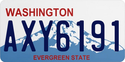 WA license plate AXY6191