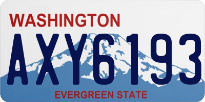 WA license plate AXY6193