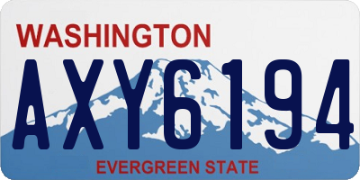 WA license plate AXY6194