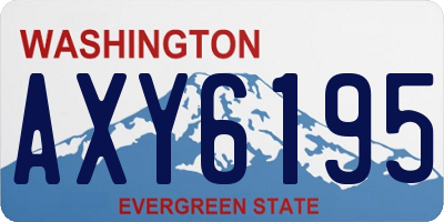 WA license plate AXY6195
