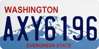 WA license plate AXY6196