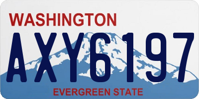 WA license plate AXY6197