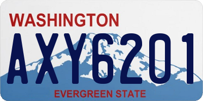 WA license plate AXY6201