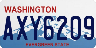 WA license plate AXY6209