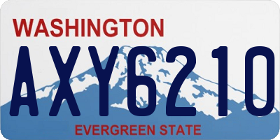 WA license plate AXY6210