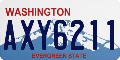 WA license plate AXY6211