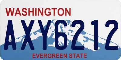 WA license plate AXY6212