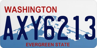 WA license plate AXY6213