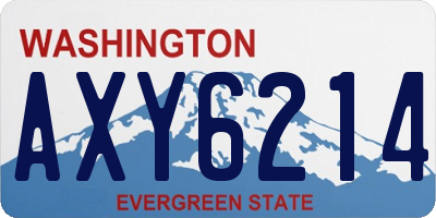 WA license plate AXY6214