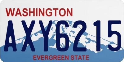 WA license plate AXY6215