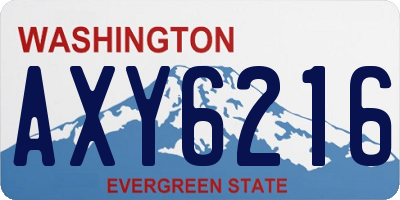 WA license plate AXY6216