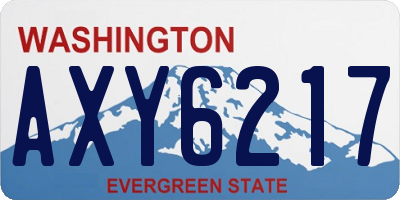 WA license plate AXY6217