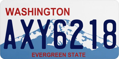WA license plate AXY6218