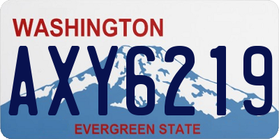 WA license plate AXY6219