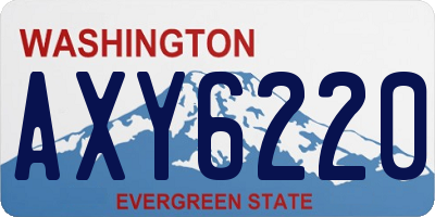 WA license plate AXY6220