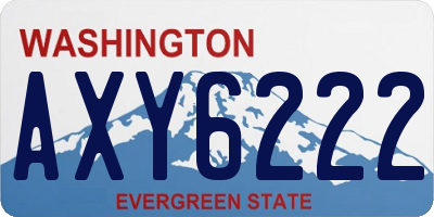WA license plate AXY6222