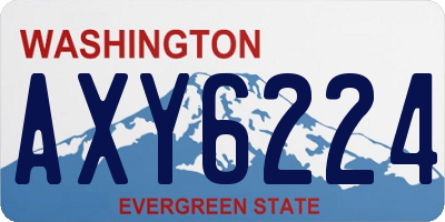 WA license plate AXY6224