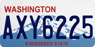 WA license plate AXY6225