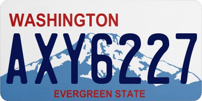 WA license plate AXY6227