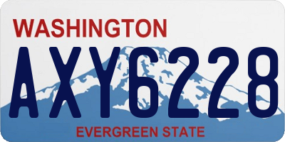 WA license plate AXY6228