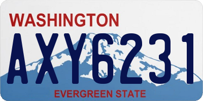 WA license plate AXY6231