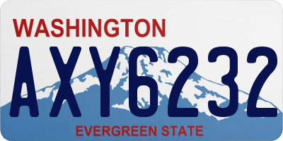 WA license plate AXY6232