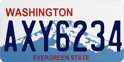 WA license plate AXY6234
