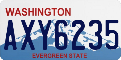 WA license plate AXY6235
