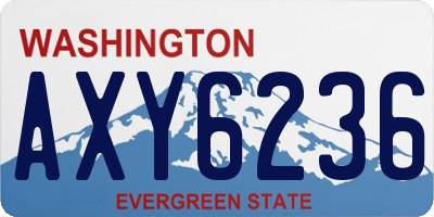 WA license plate AXY6236