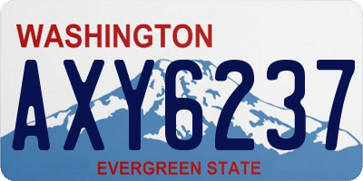 WA license plate AXY6237