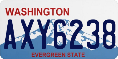 WA license plate AXY6238