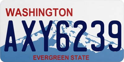 WA license plate AXY6239