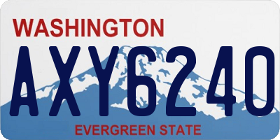 WA license plate AXY6240