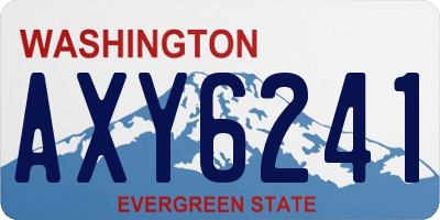 WA license plate AXY6241