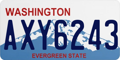 WA license plate AXY6243