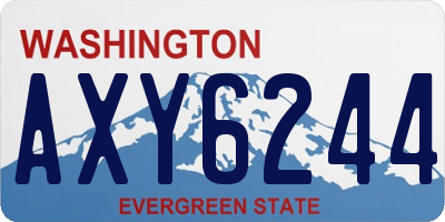 WA license plate AXY6244