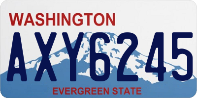 WA license plate AXY6245