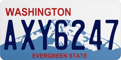 WA license plate AXY6247