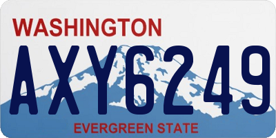 WA license plate AXY6249
