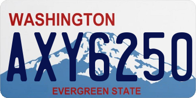 WA license plate AXY6250