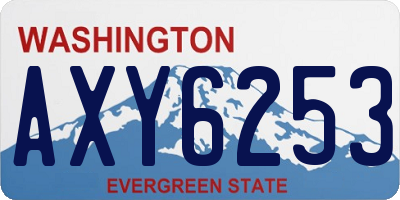 WA license plate AXY6253