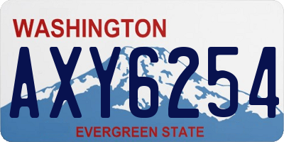 WA license plate AXY6254