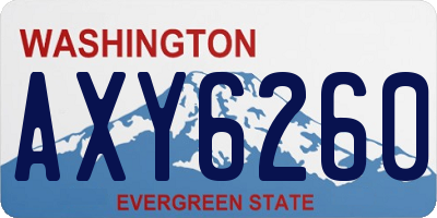 WA license plate AXY6260