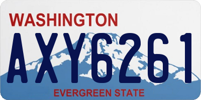 WA license plate AXY6261